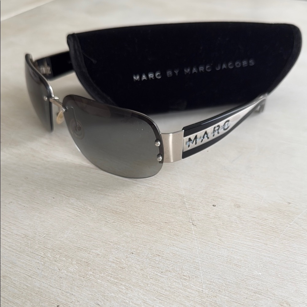 Marc by Marc Jacobs Black and Silver Sunglasses